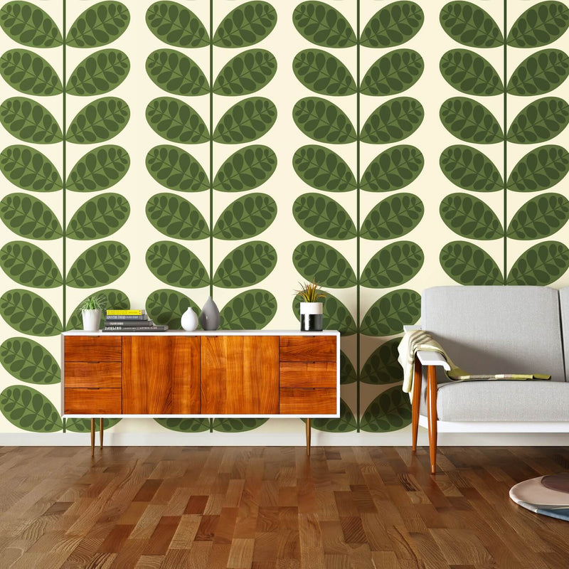 Botanica Wallpaper in Green by Orla Kiely