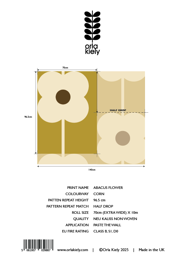 Abacus Flower Corn Wallpaper Sample