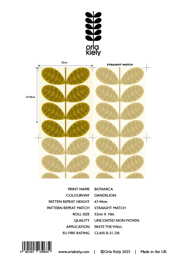 Botanica Dandelion Wallpaper Sample