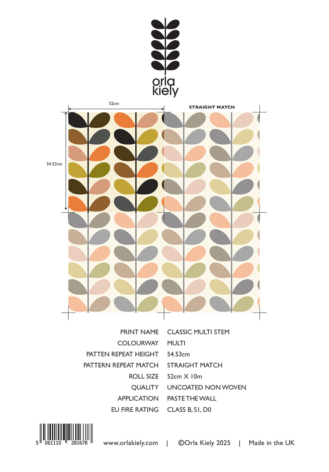 Multi Stem Wallpaper - Sample ROW