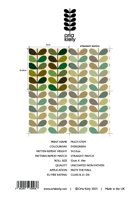 Multi Stem Evergreen Wallpaper Sample