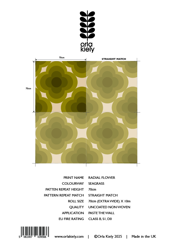 Radial Flower Seagrass Wallpaper Sample