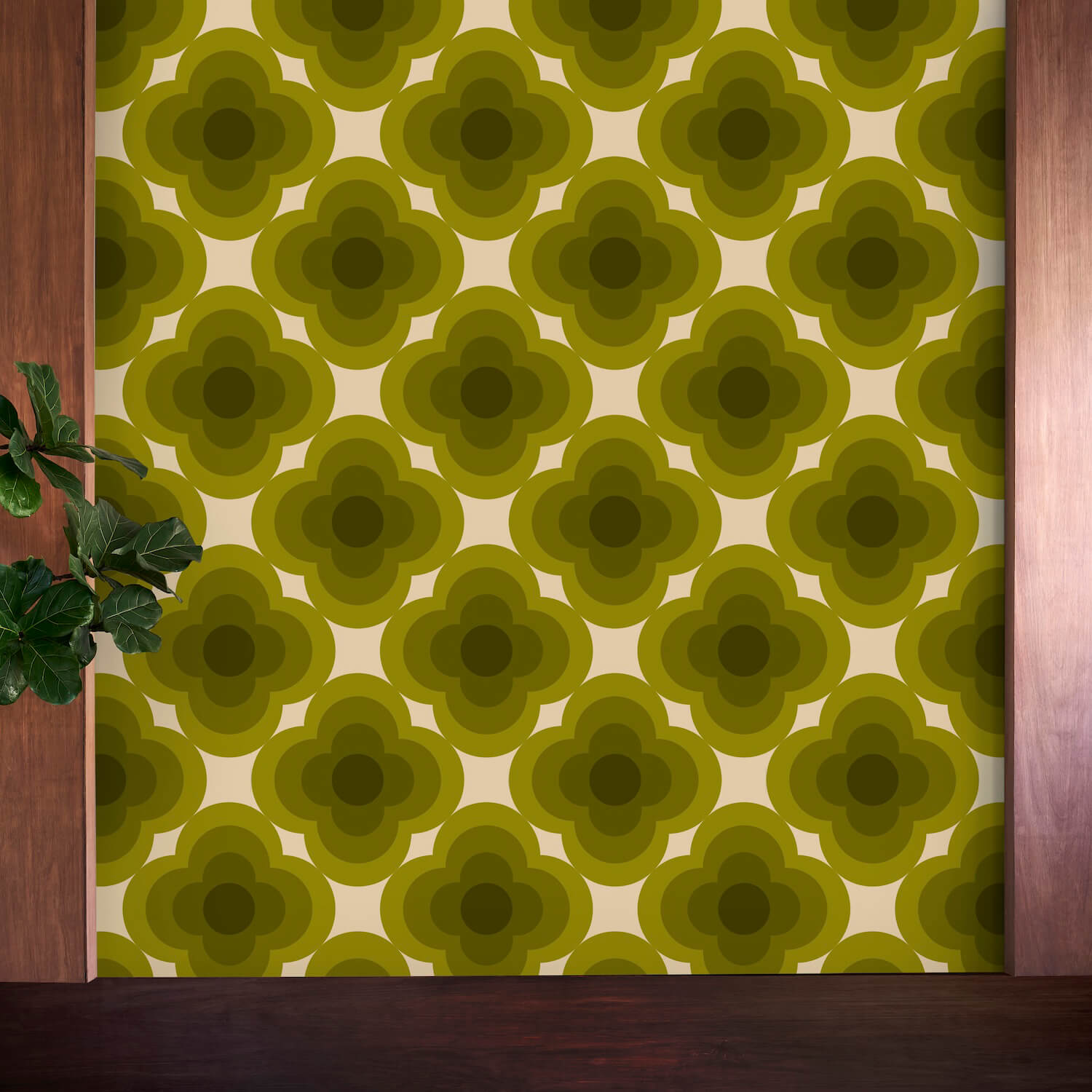 Radial Flower Seagrass Wallpaper