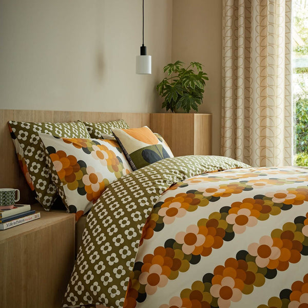 Retro Flower Stripe Bed Linen Multi