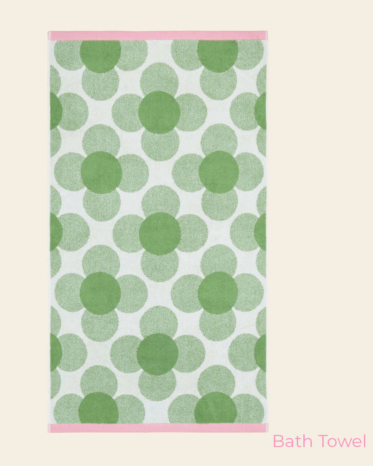 Retro Flower Bath Towel in Clover by Orla Kiely