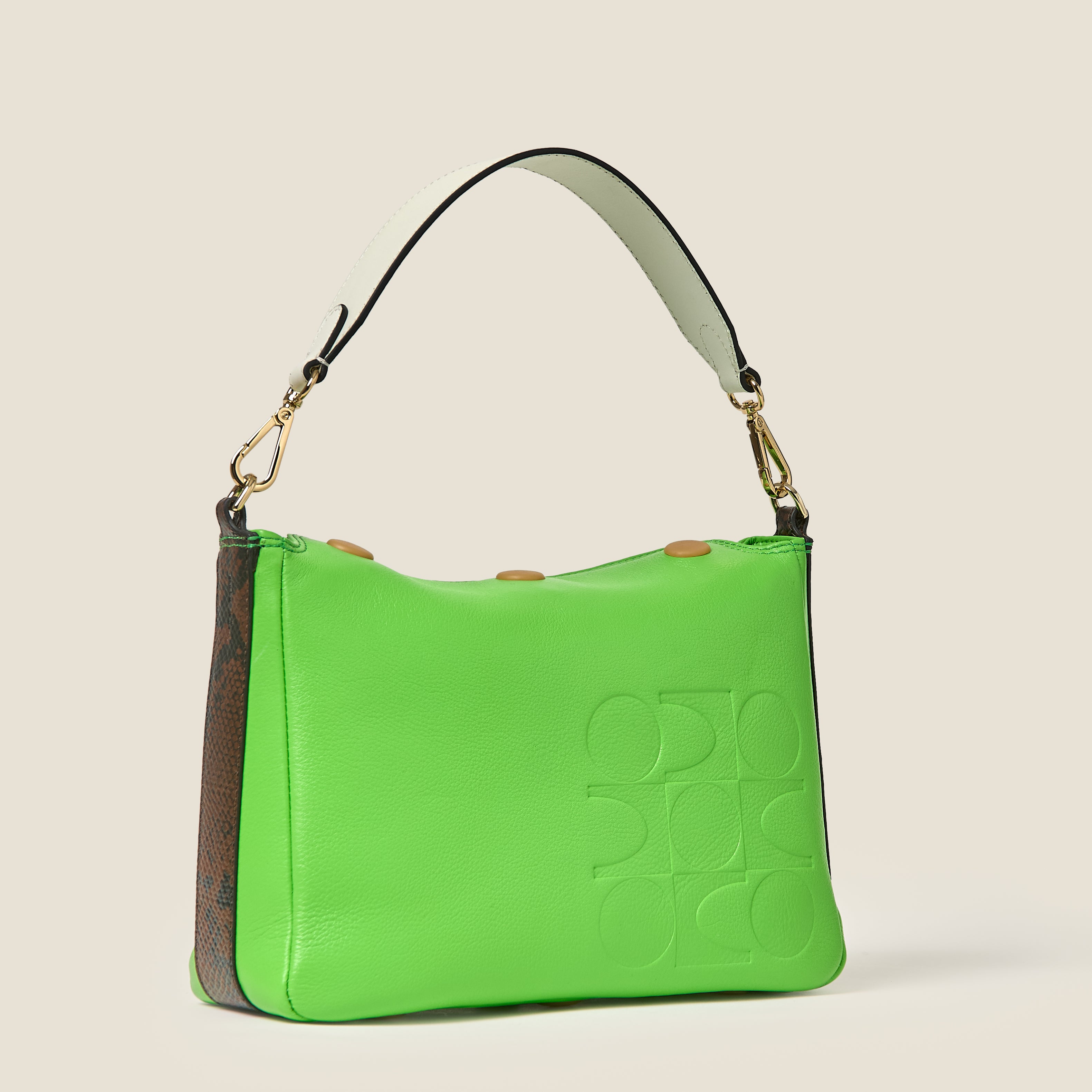 Small Softie Leather Shoulder Bag - Lawn Green
