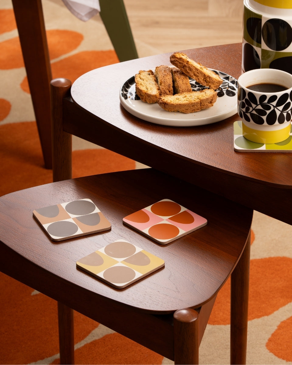 Spot Square Oval Set of 4 Coasters