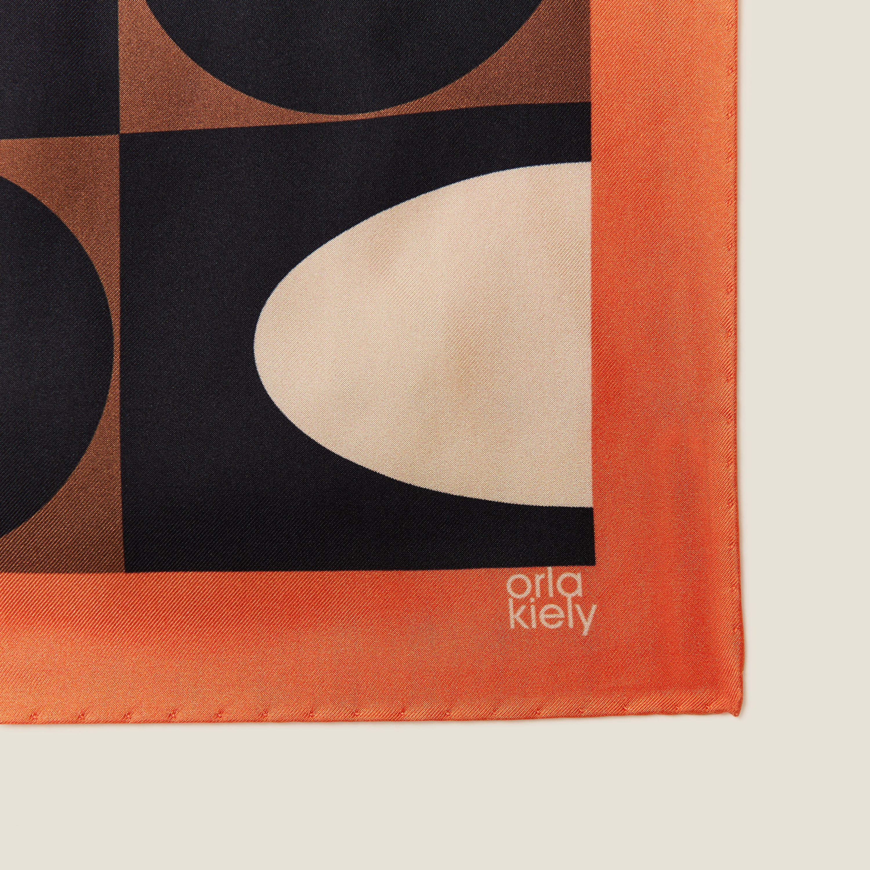 Medium Silk Scarf - Spot Square Mocha