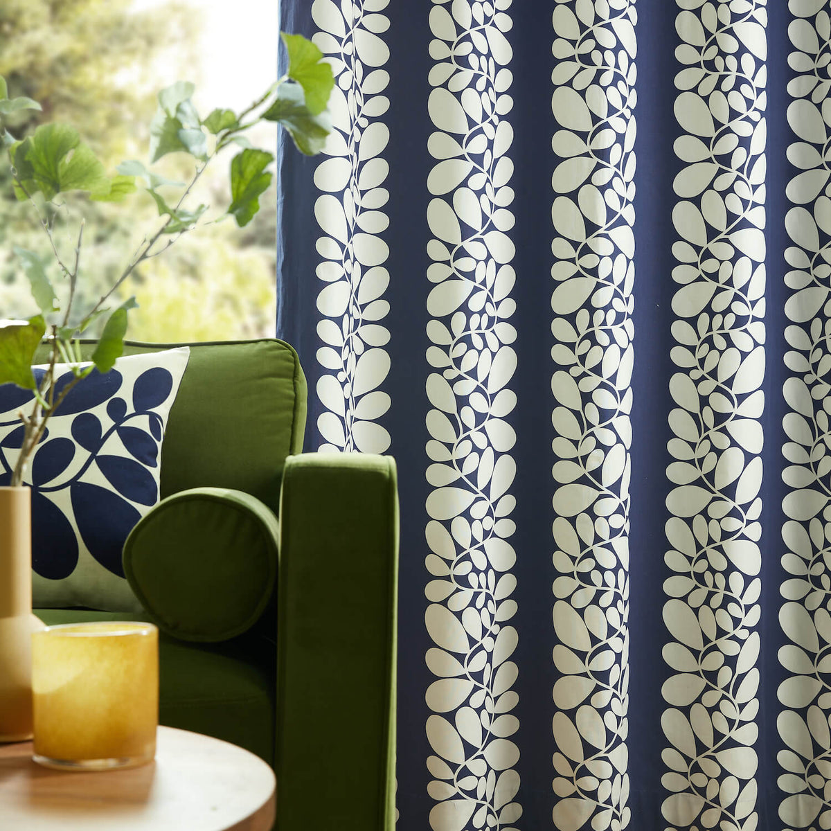 Sycamore Stripe Lined Eyelet Curtains Space