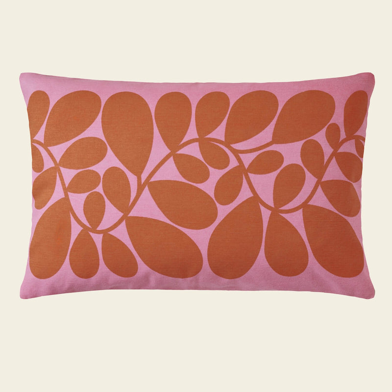 Orla Kiely pink sycamore stem cushion