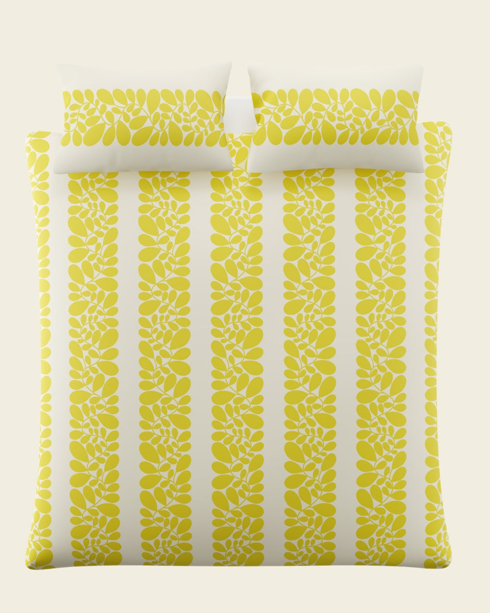 Sycamore Stripe Bed Linen Set - Yellow