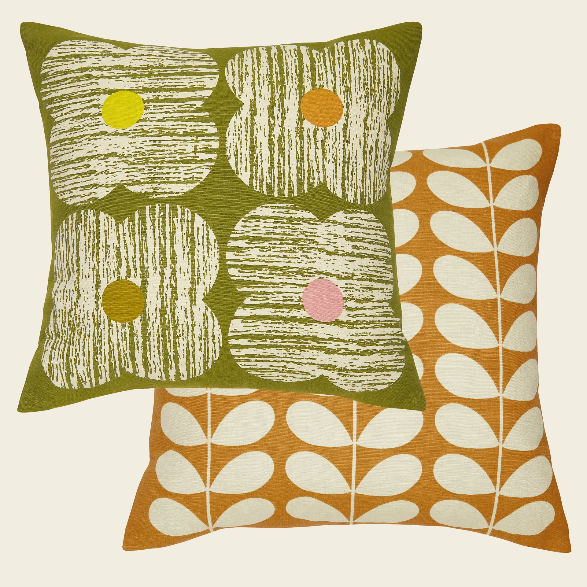 Textured Flower Cushion Moss