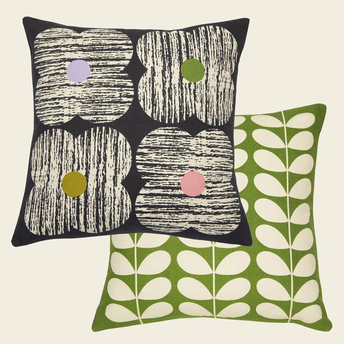 Textured Flower Cushion Slate