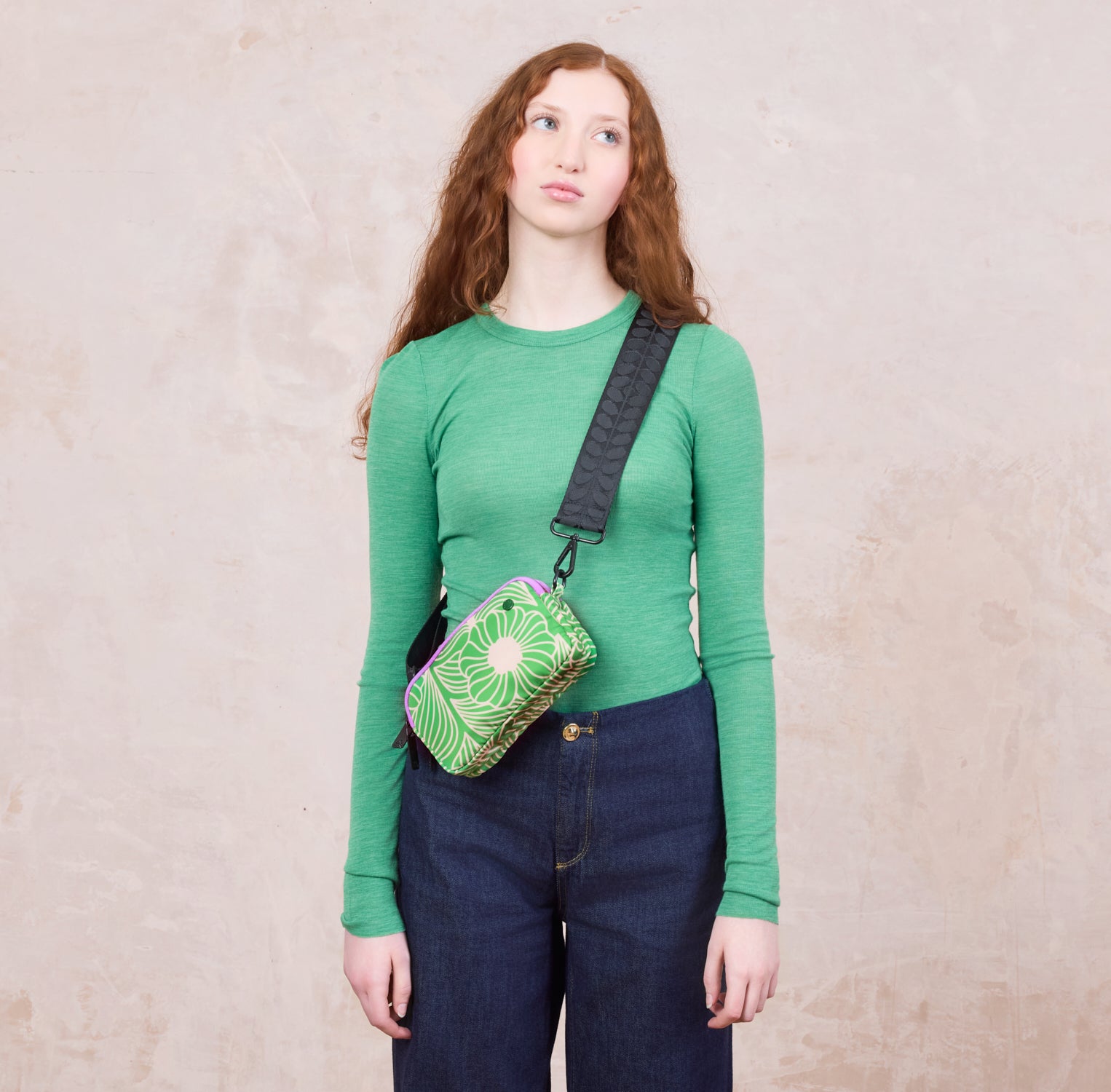 Tripod Crossbody Bag - Moonflower Spring Green