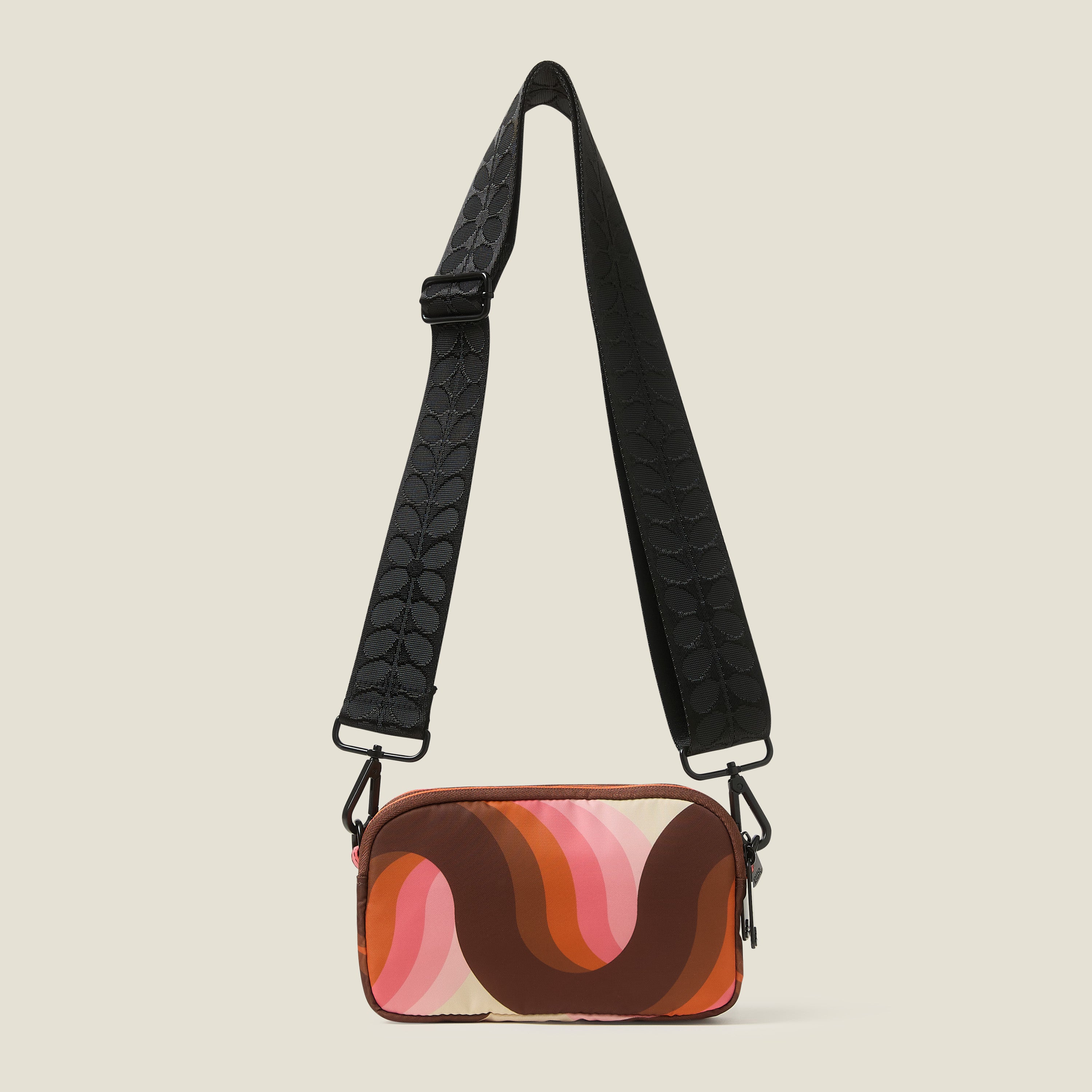 Tripod Crossbody Bag - Rolling Waves Rose