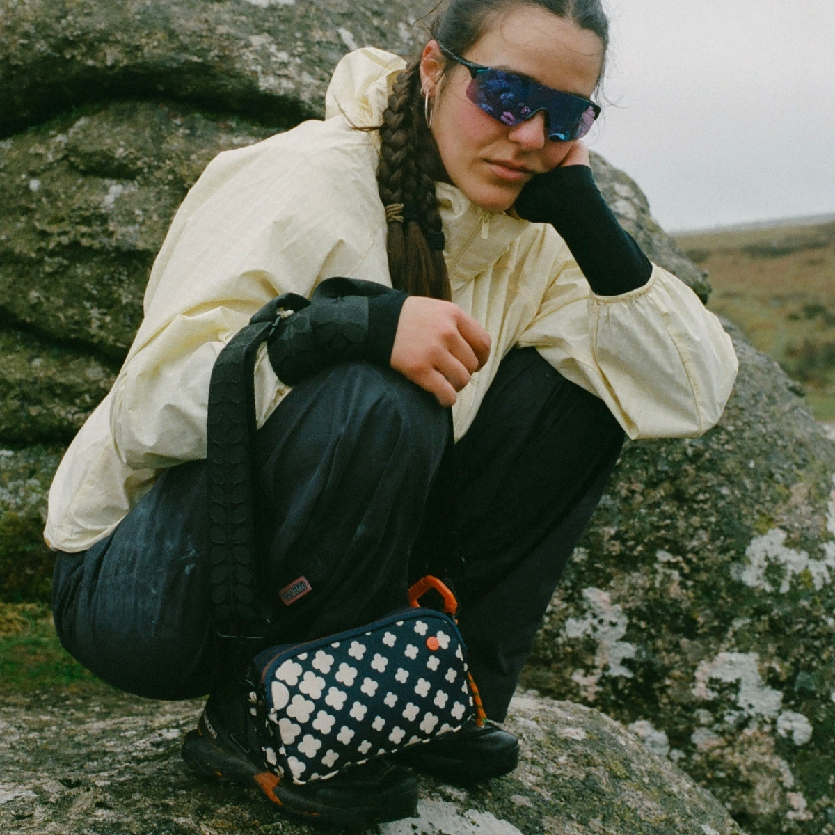 Tripod Crossbody Bag - Flower Galaxy Midnight