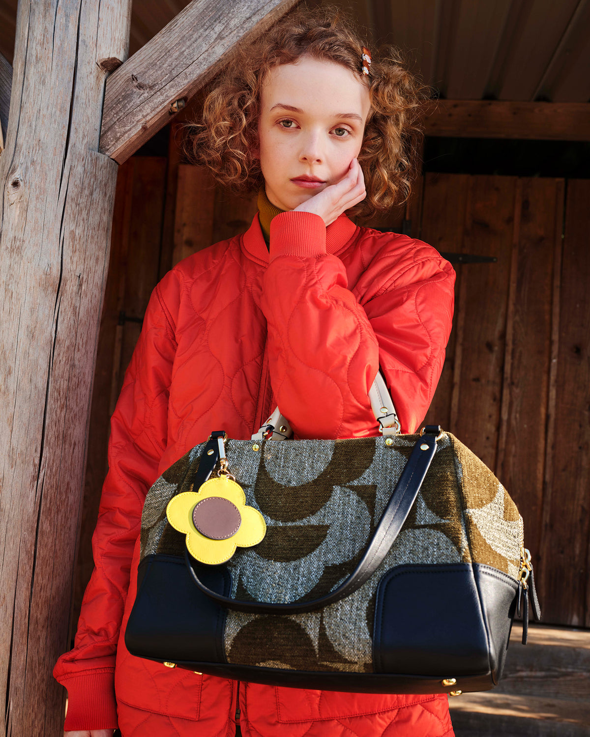 Opera Leather Shoulder Bag - Moss Green