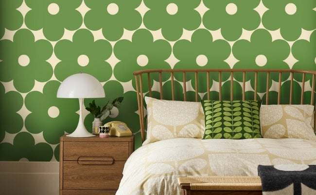 Flower Power Wallpaper - Dill - 70cm x 10m | Orla Kiely