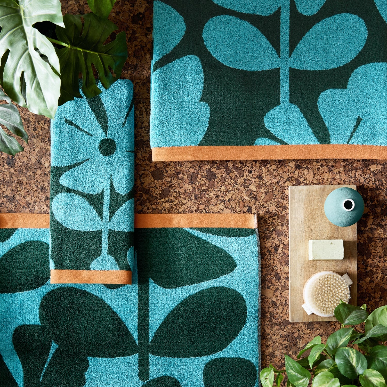 Wildflower Towels - Blue Lagoon