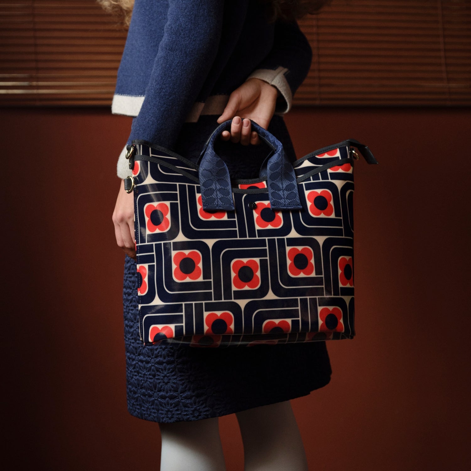 Carry Grab Tote Bag Woodblock Ink