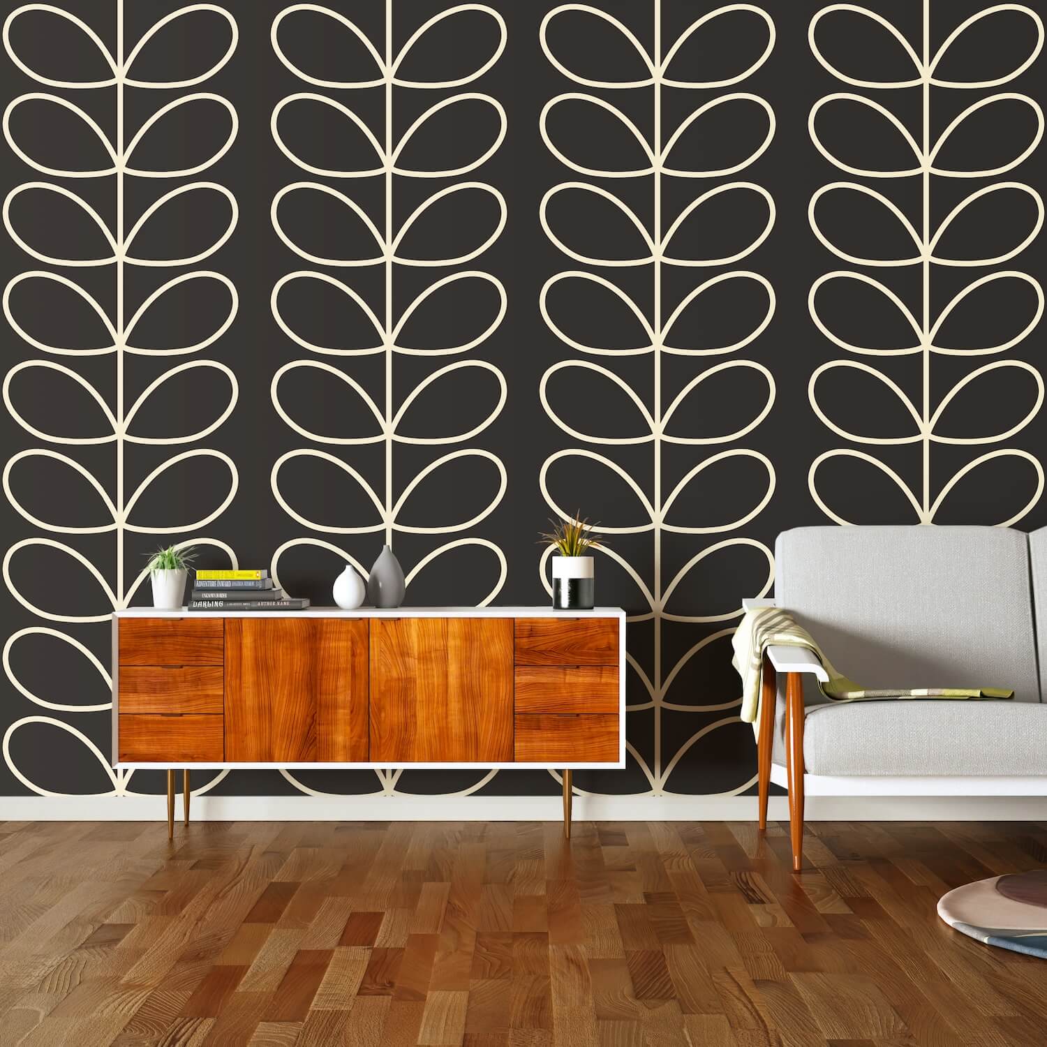 Giant Linear Stem Wallpaper 52cm x 10m
