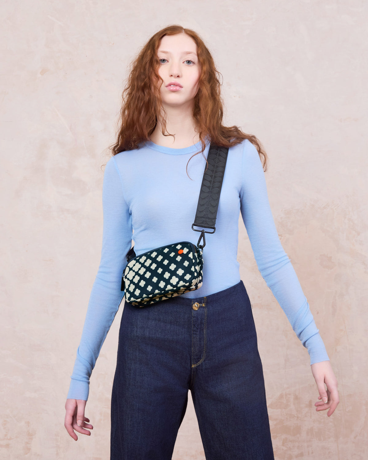 Tripod Crossbody Bag - Flower Galaxy Midnight