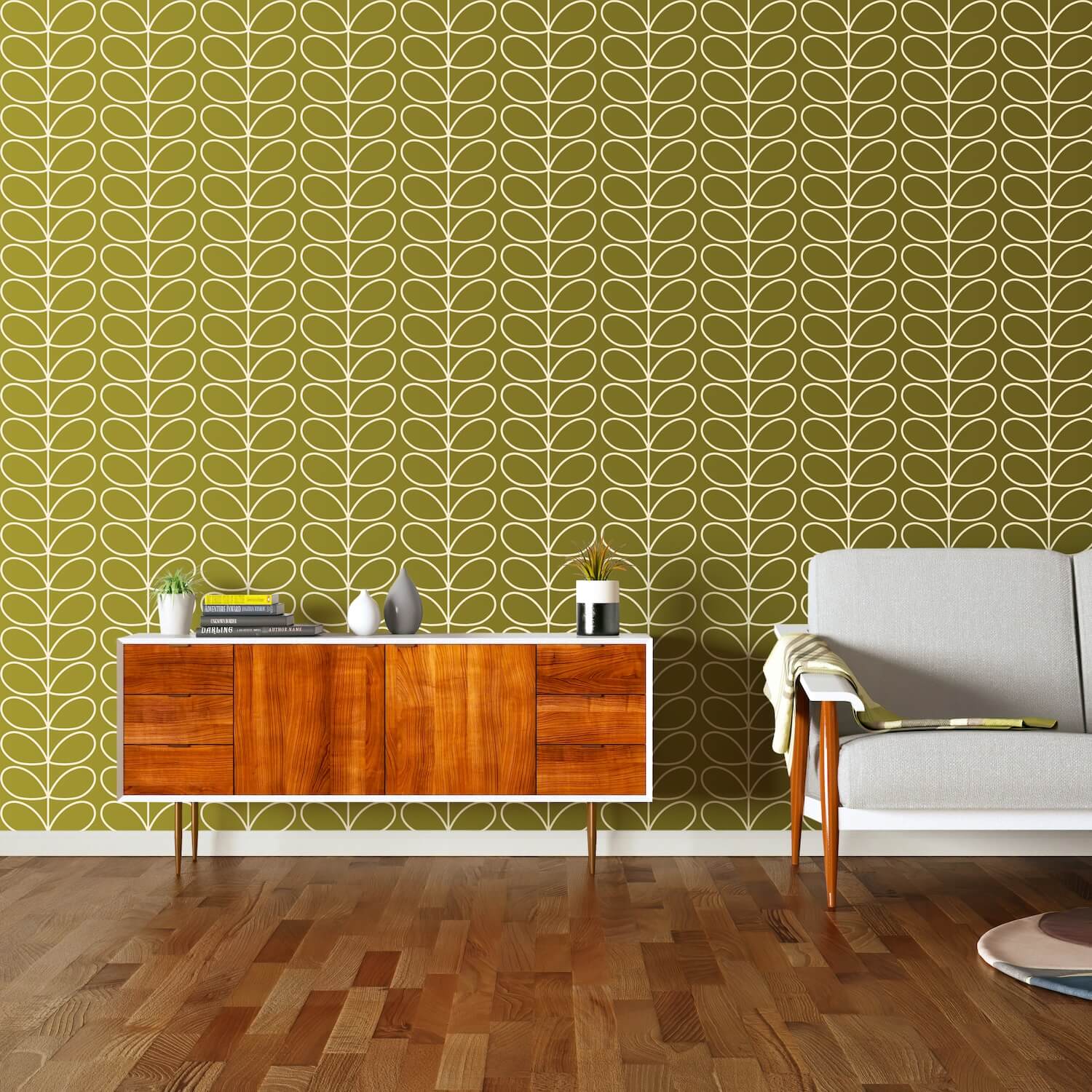 Linear Stem Seagrass Wallpaper 52cm x 10m
