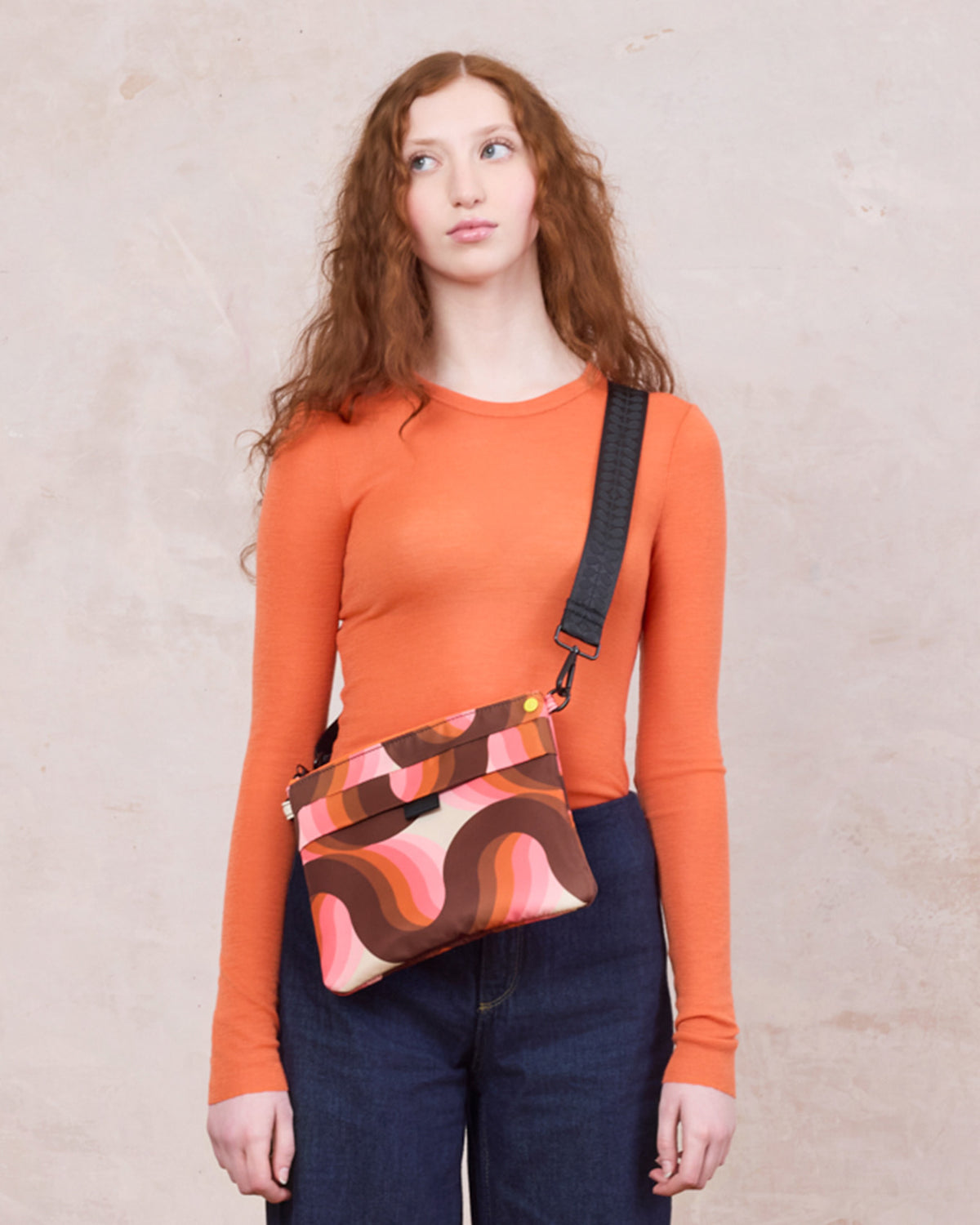 Quadrant Crossbody - Rolling Waves Rose