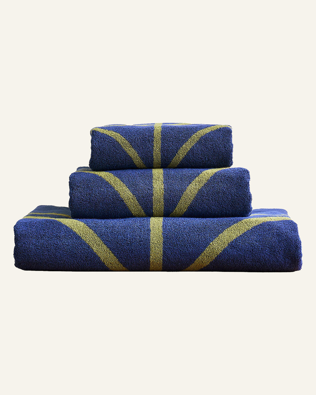 Linear Stem Towels - Navy