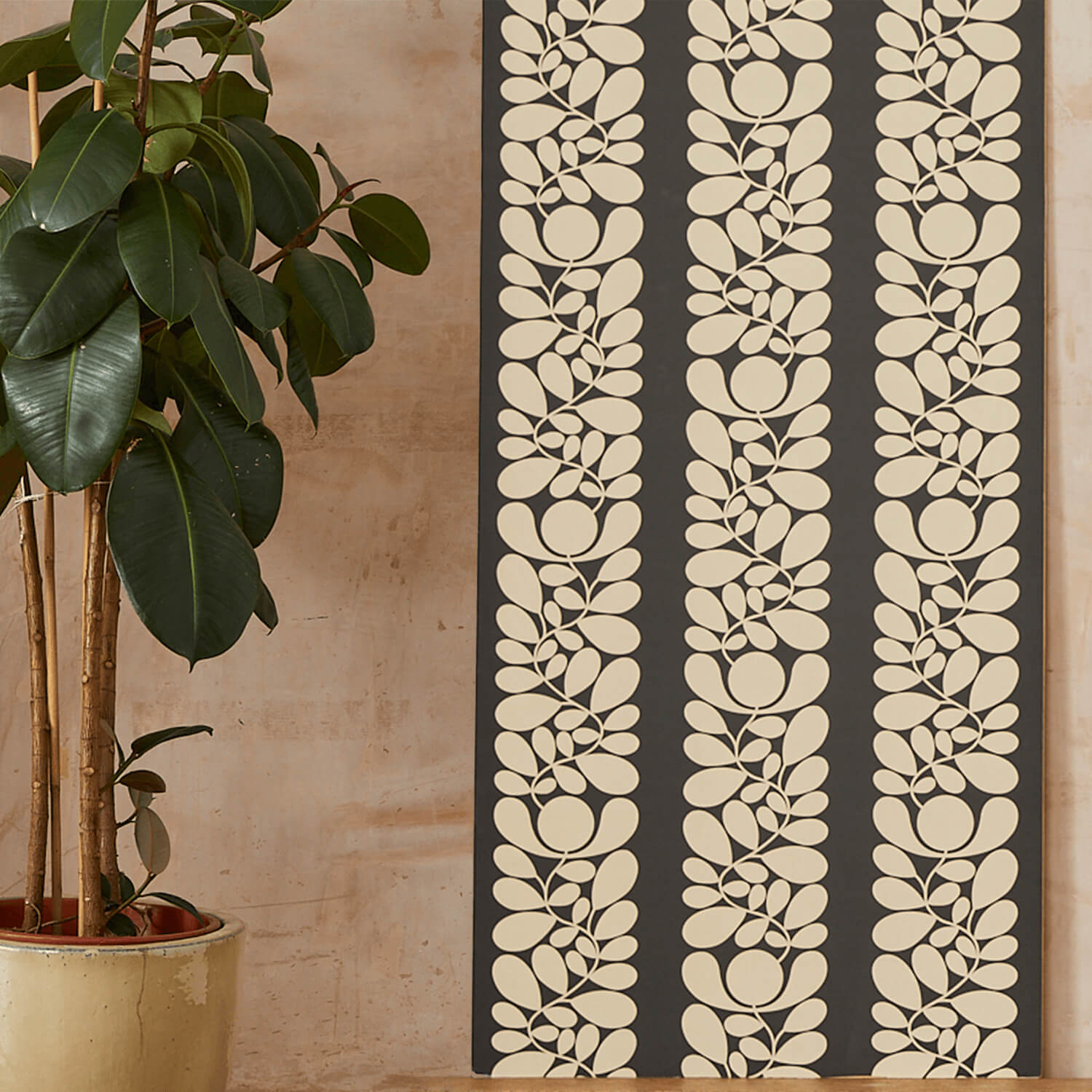 Modern wallpapers Nunes-152639 | Wood | Materials imitation | Beige
