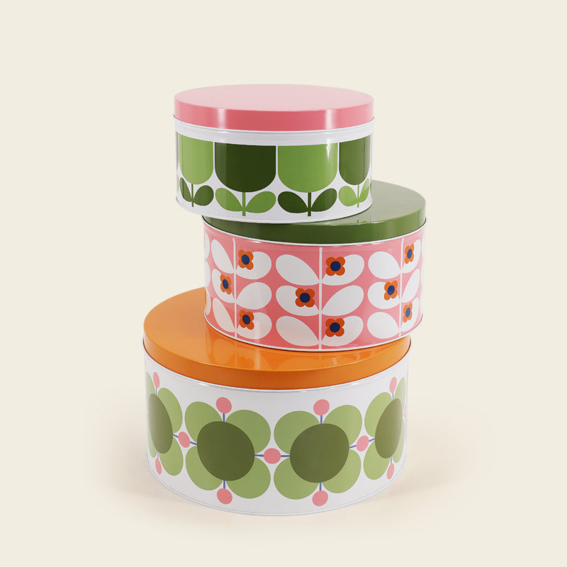 Nesting Cake Tins - Set of 3 Bubblegum/Basil