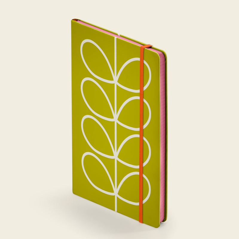 Medium Notebook - Linear Stem Olive