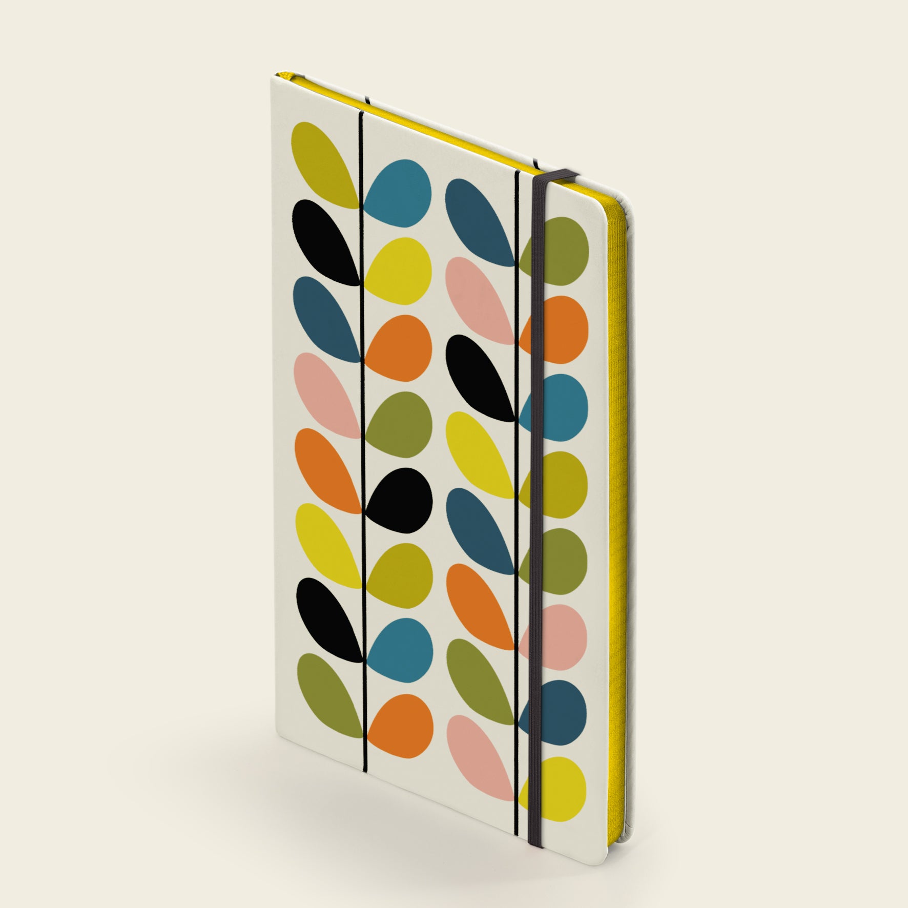 Medium Notebook - Grid Paper - Bright Multi Stem | Orla Kiely