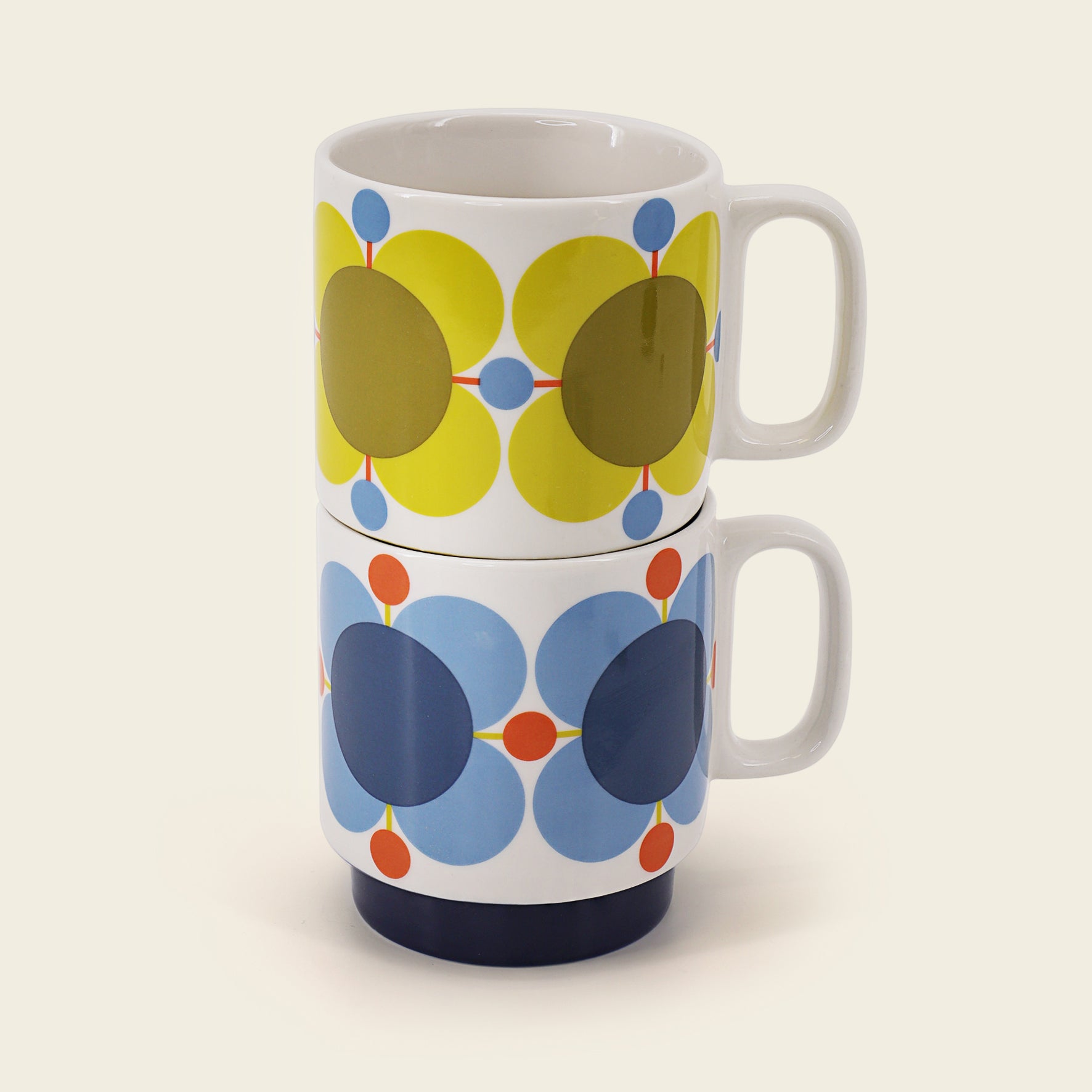 Large Mug Set 2 Atomic Flower Sky Sunflower