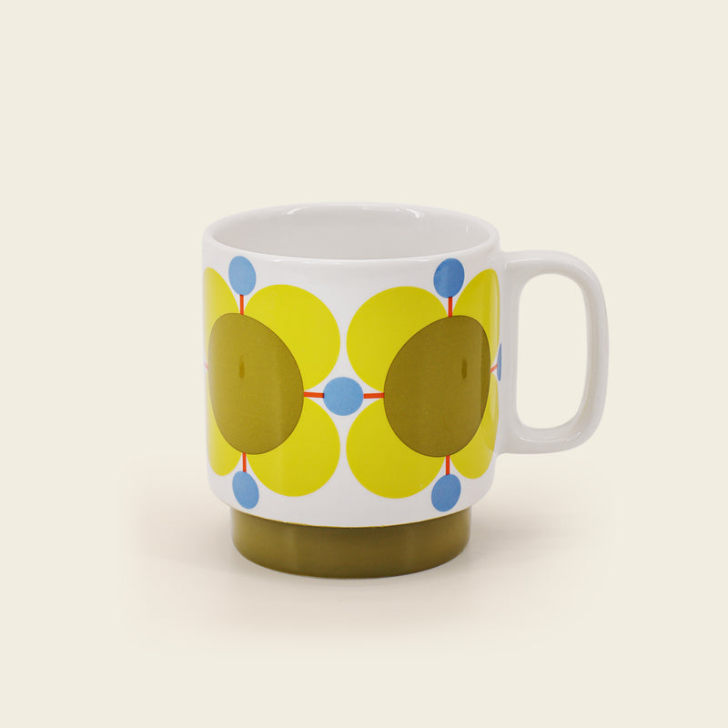 Mug Set of 2 - Atomic Flower Sky/Sunflower