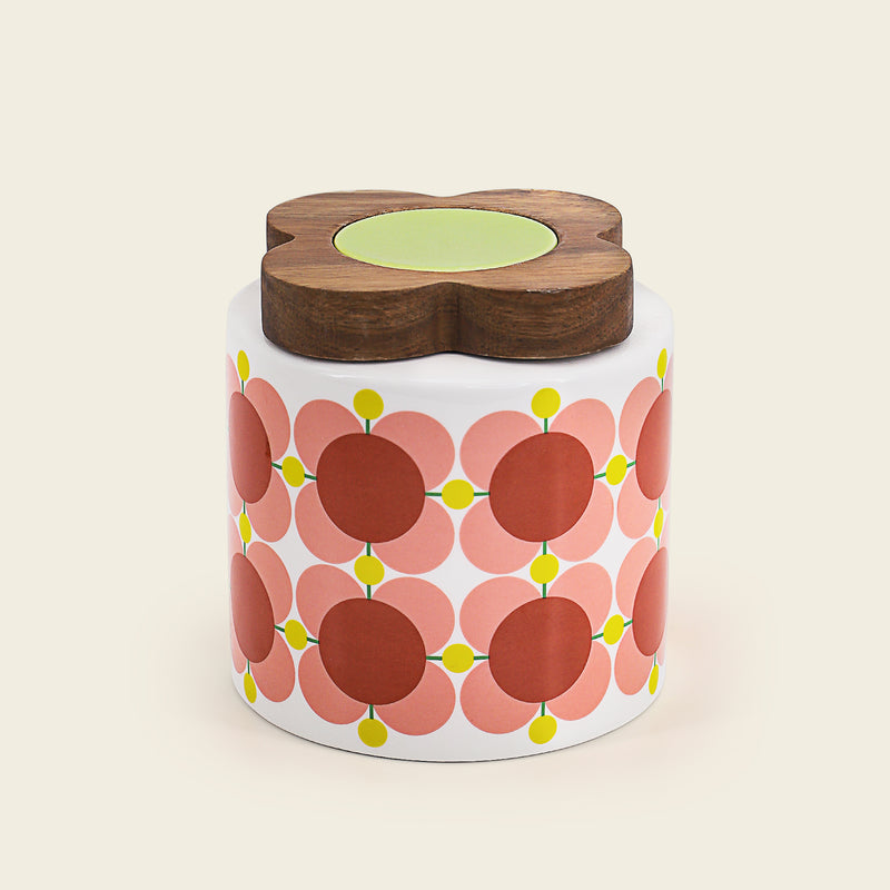 Ceramic Storage Jar - Atomic Flower Bubblegum