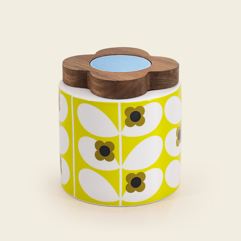 Ceramic Storage Jar - Wild Rose Stem Dandelion