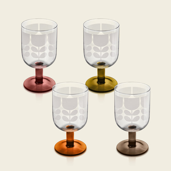 Formal Wine Glass Set of 4 - Amber