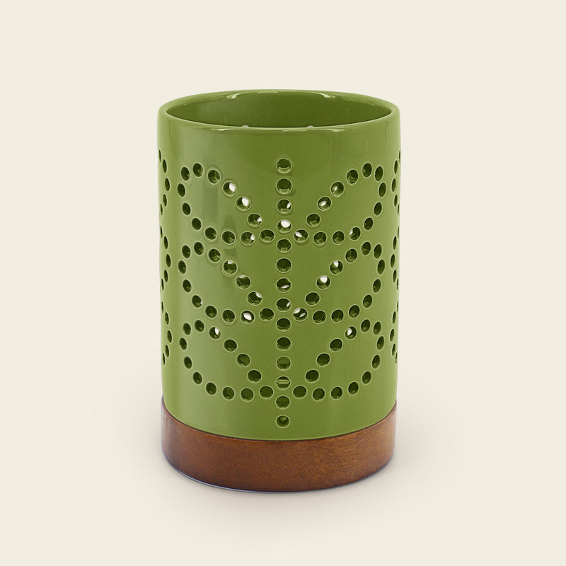 Ceramic Candle Holder - Olive
