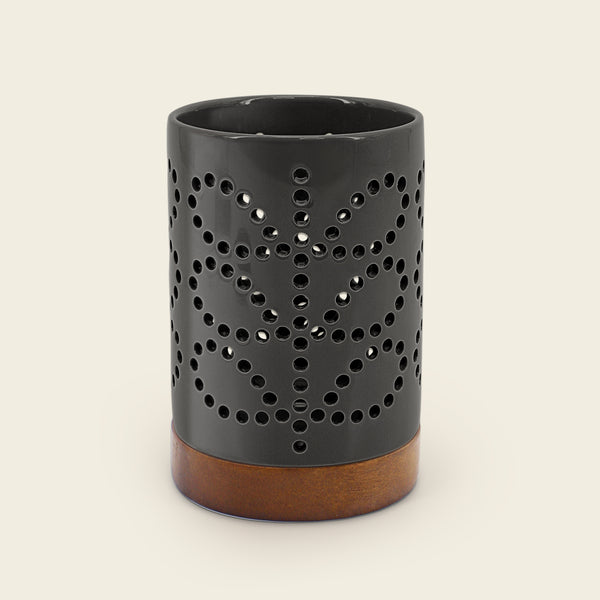 Ceramic Candle Holder - Graphite