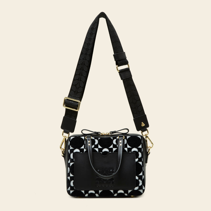 Iris Handbag - Retro Tile Black