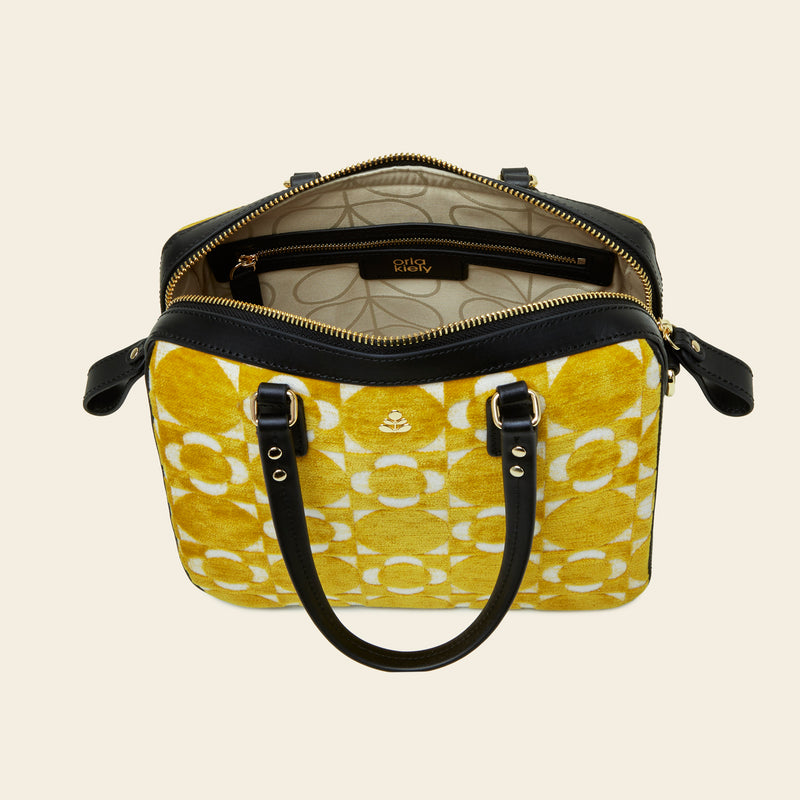 Iris Handbag - Retro Tile Dandelion