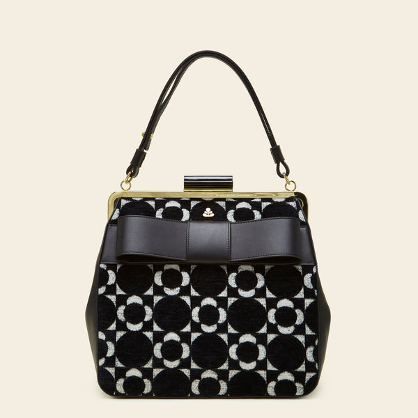 Holly Handbag - Retro Tile Black
