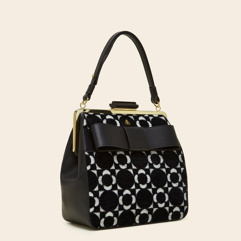 Holly Handbag - Retro Tile Black
