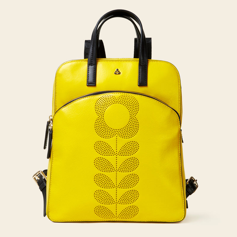 Emilia Backpack - Punched Tall Flower Yellow
