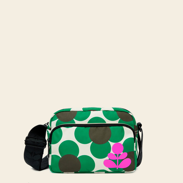 Angle Camera Bag - Retro Flower Emerald