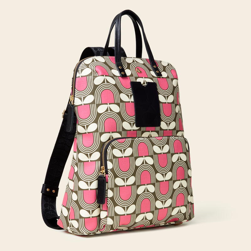 Bestie Backpack - Striped Tulip Fuchsia