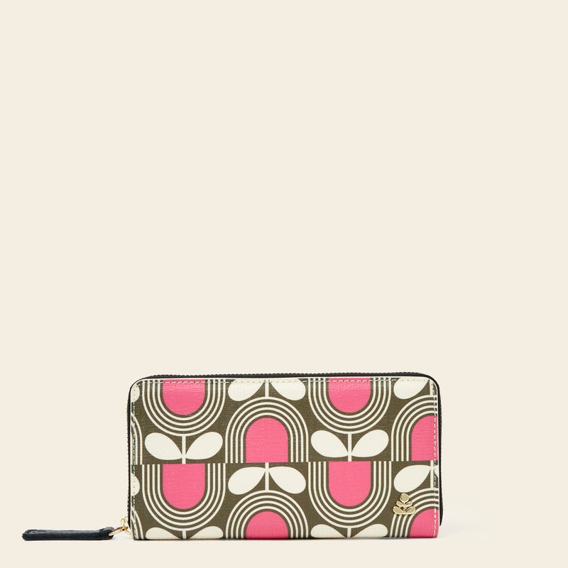 Forget Me Not Wallet - Striped Tulip Fuchsia