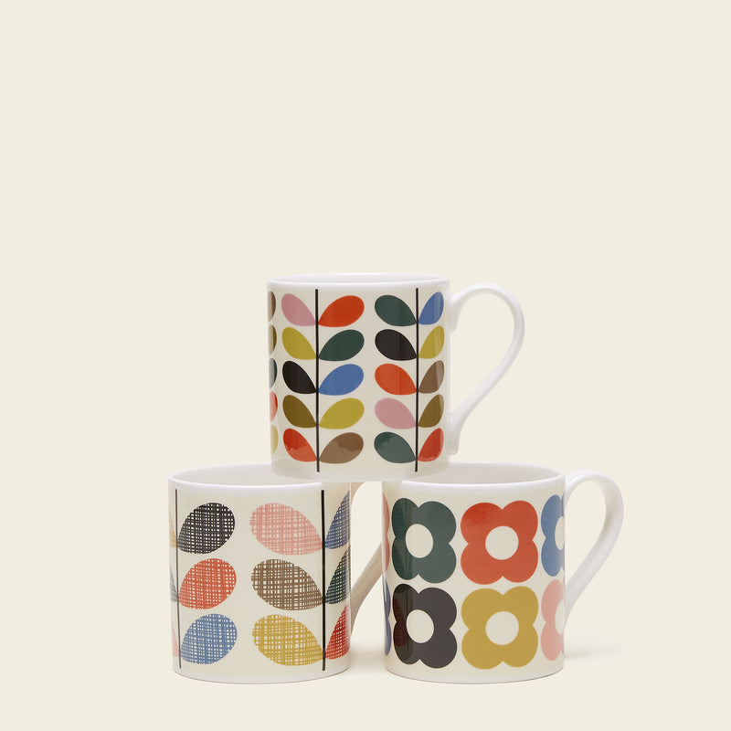 Mug Set of 3 - Modern Classic Stem