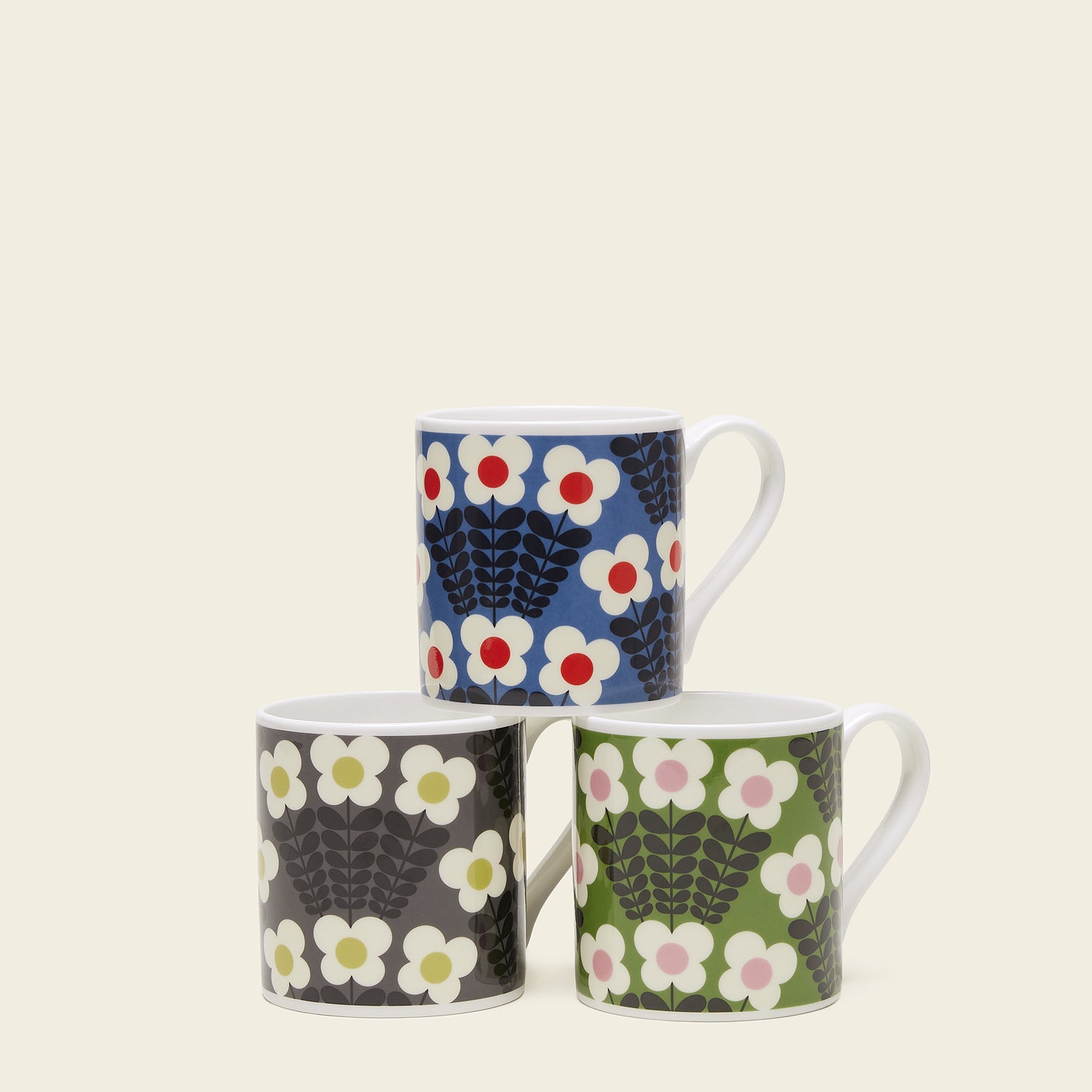 Large Mug Set 3 Bunch Stems